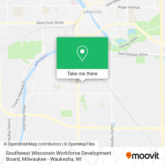Mapa de Southwest Wisconsin Workforce Development Board