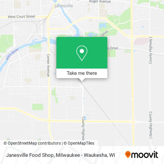 Mapa de Janesville Food Shop