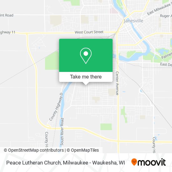 Peace Lutheran Church map