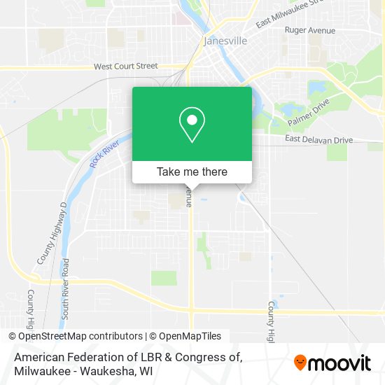 American Federation of LBR & Congress of map