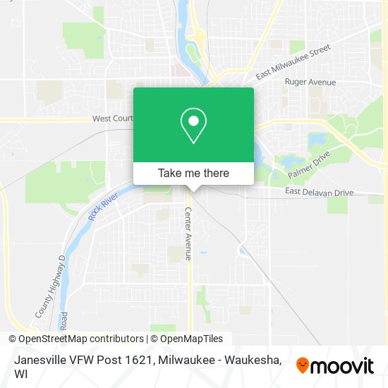 Janesville VFW Post 1621 map