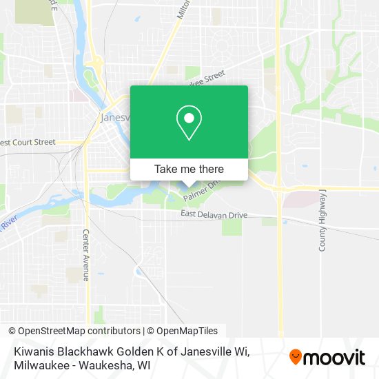 Mapa de Kiwanis Blackhawk Golden K of Janesville Wi