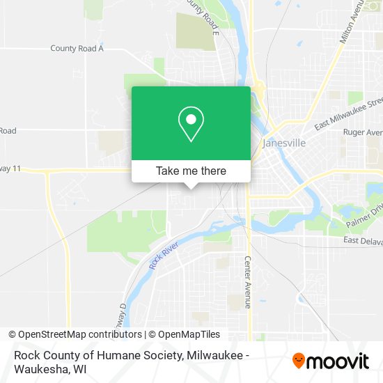 Mapa de Rock County of Humane Society