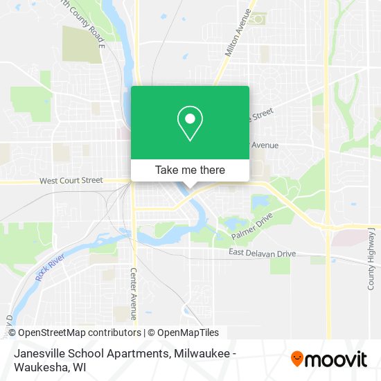 Mapa de Janesville School Apartments
