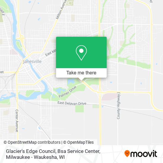 Glacier's Edge Council, Bsa Service Center map