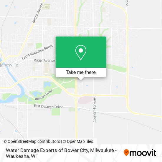 Water Damage Experts of Bower City map