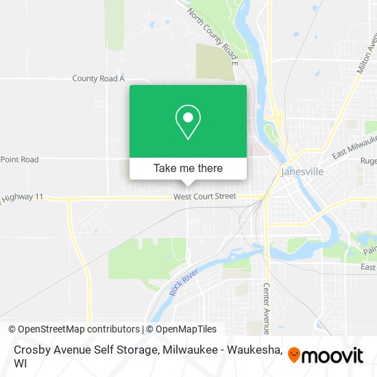 Mapa de Crosby Avenue Self Storage