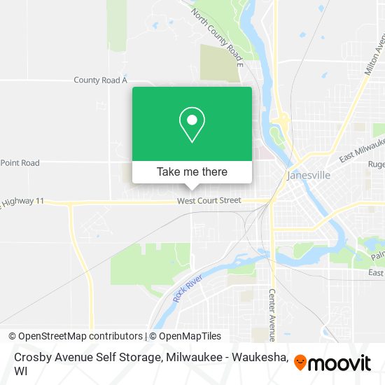 Crosby Avenue Self Storage map