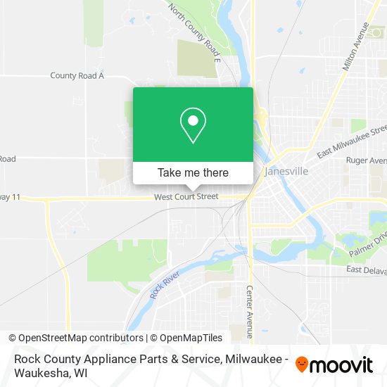 Rock County Appliance Parts & Service map
