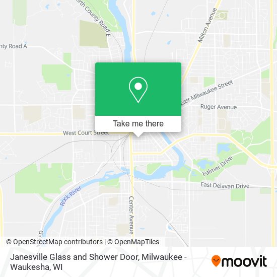 Mapa de Janesville Glass and Shower Door