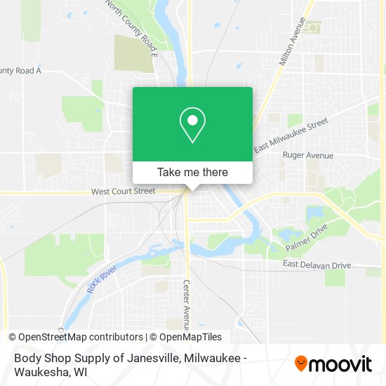 Mapa de Body Shop Supply of Janesville