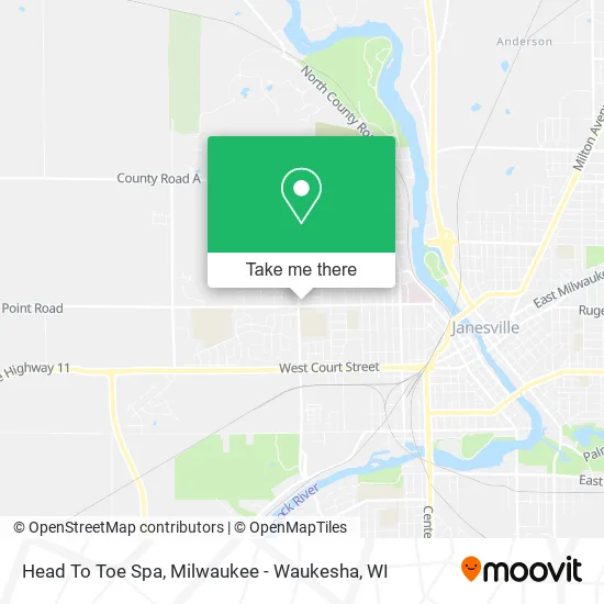 Head To Toe Spa map