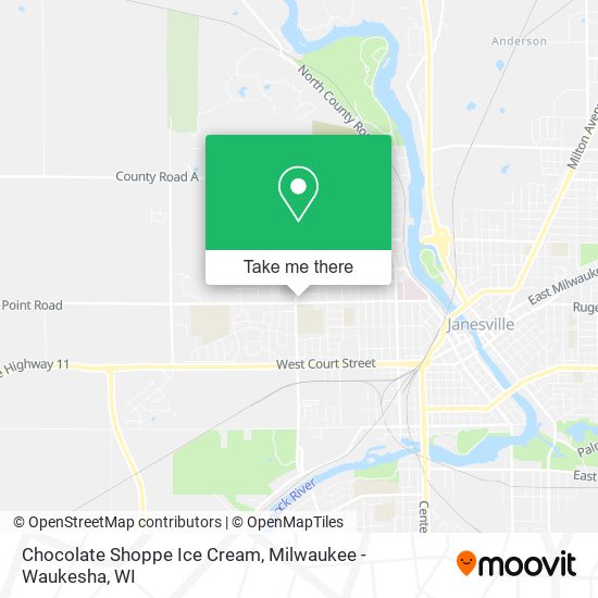 Mapa de Chocolate Shoppe Ice Cream