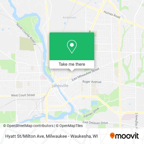 Hyatt St/Milton Ave map