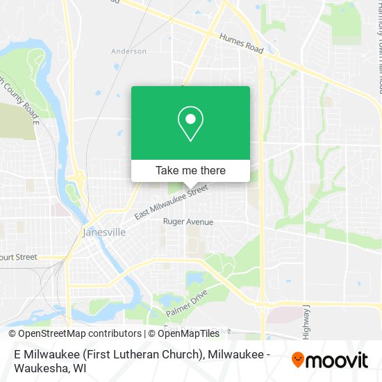 E Milwaukee (First Lutheran Church) map