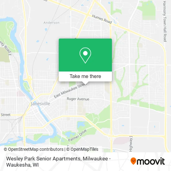 Mapa de Wesley Park Senior Apartments