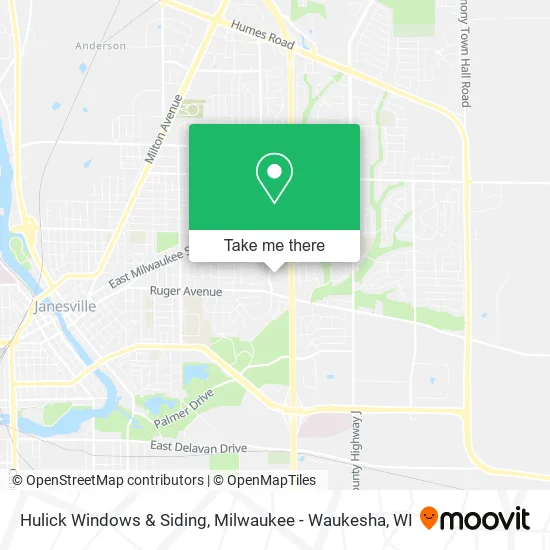 Hulick Windows & Siding map