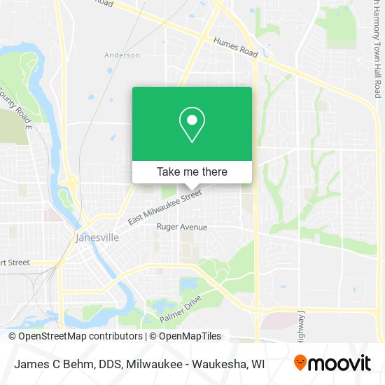 James C Behm, DDS map