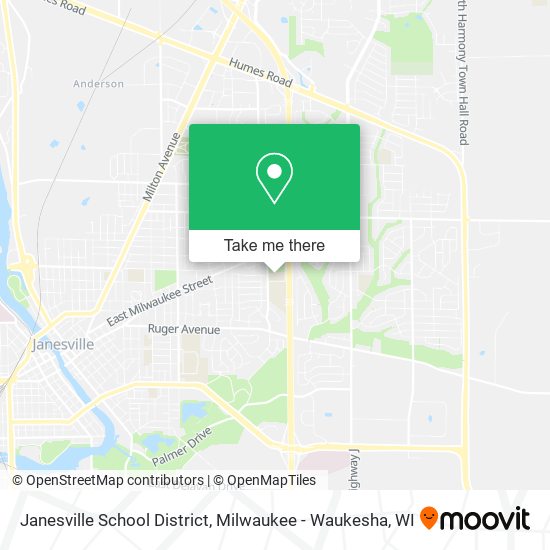 Mapa de Janesville School District