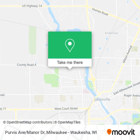 Purvis Ave/Manor Dr map