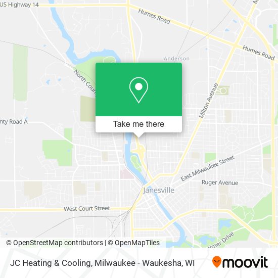 JC Heating & Cooling map