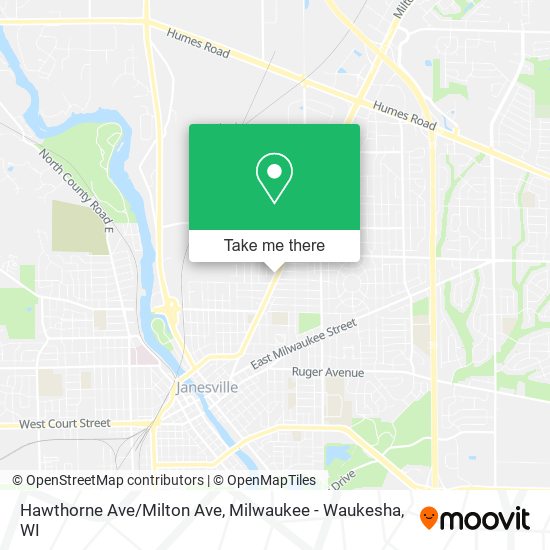 Hawthorne Ave/Milton Ave map
