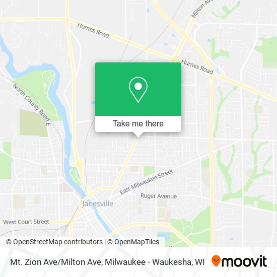 Mt. Zion Ave/Milton Ave map