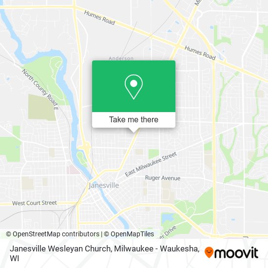 Janesville Wesleyan Church map
