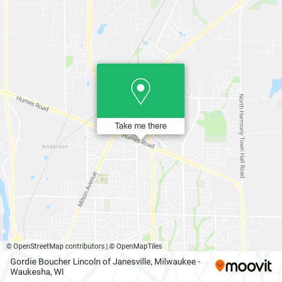 Gordie Boucher Lincoln of Janesville map
