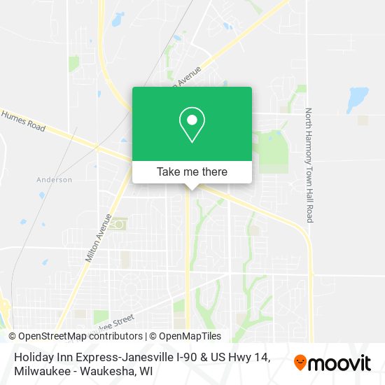 Holiday Inn Express-Janesville I-90 & US Hwy 14 map