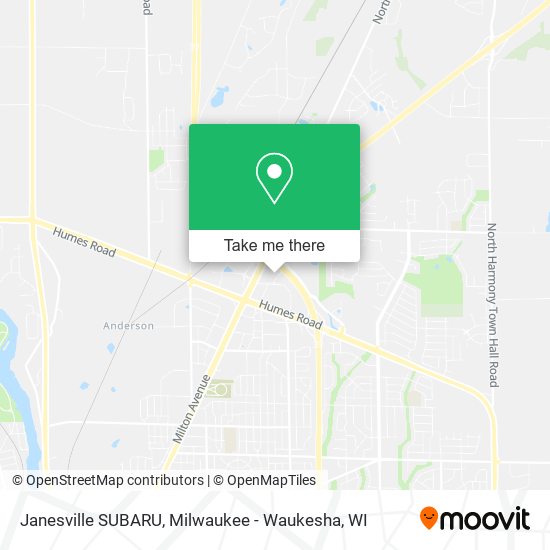 Janesville SUBARU map