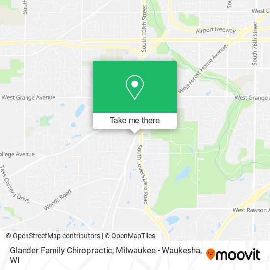 Glander Family Chiropractic map