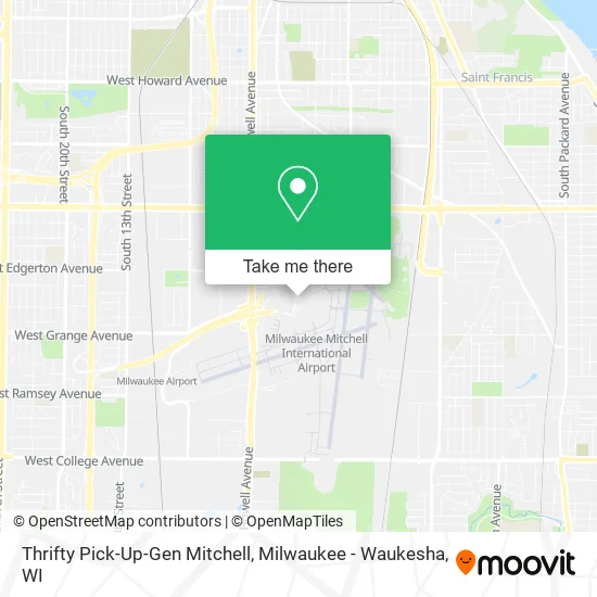 Mapa de Thrifty Pick-Up-Gen Mitchell