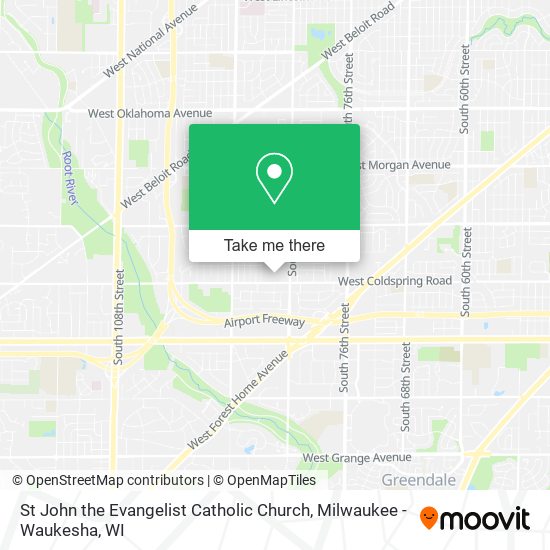 Mapa de St John the Evangelist Catholic Church