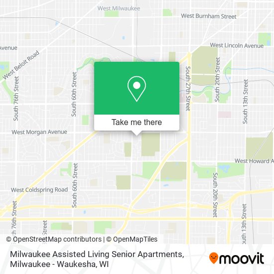 Mapa de Milwaukee Assisted Living Senior Apartments