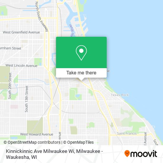 Kinnickinnic Ave Milwaukee Wi map