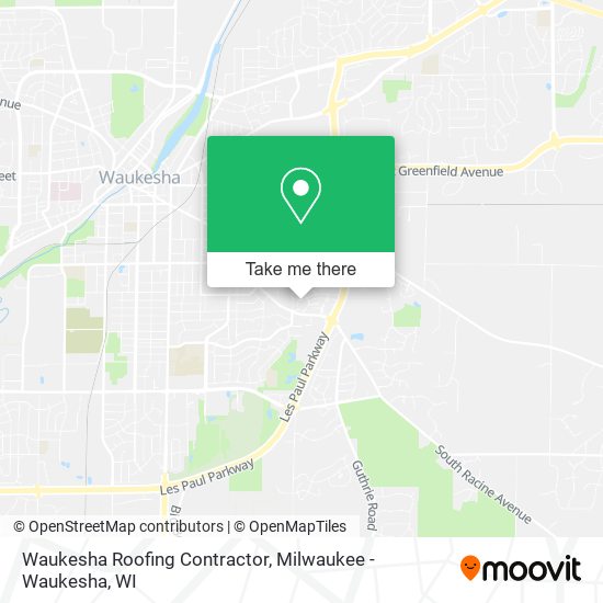 Waukesha Roofing Contractor map