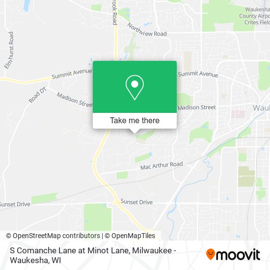 S Comanche Lane at Minot Lane map