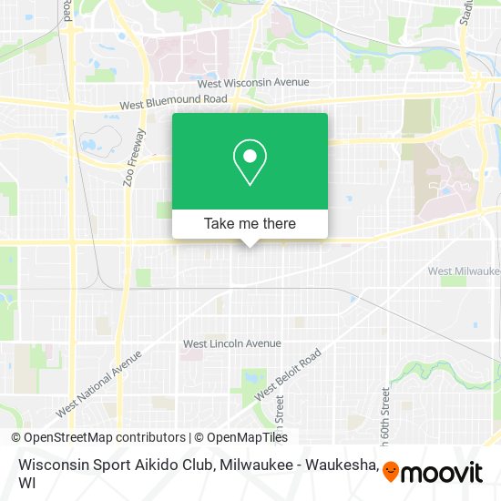 Mapa de Wisconsin Sport Aikido Club