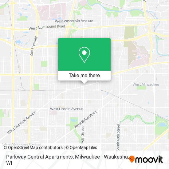 Mapa de Parkway Central Apartments