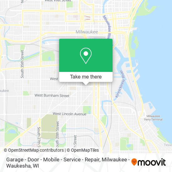 Mapa de Garage - Door - Mobile - Service - Repair