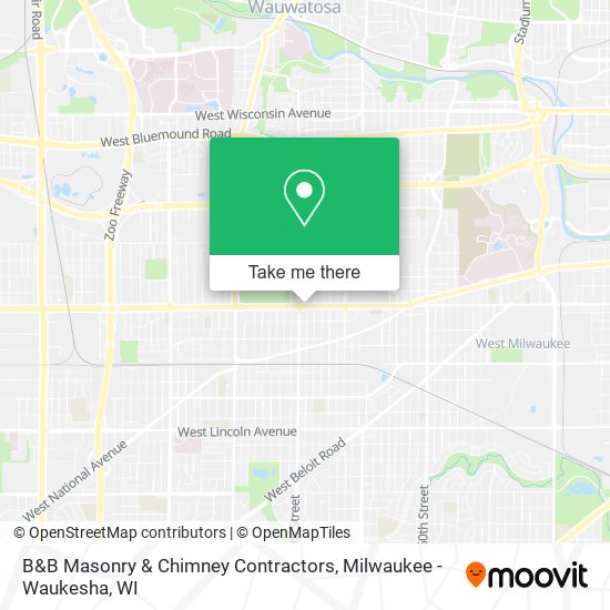 B&B Masonry & Chimney Contractors map