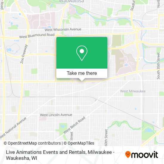 Live Animations Events and Rentals map