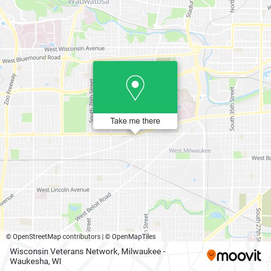 Mapa de Wisconsin Veterans Network