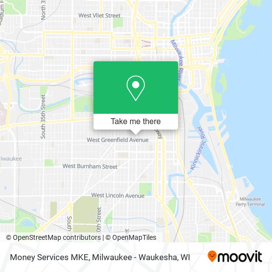 Mapa de Money Services MKE