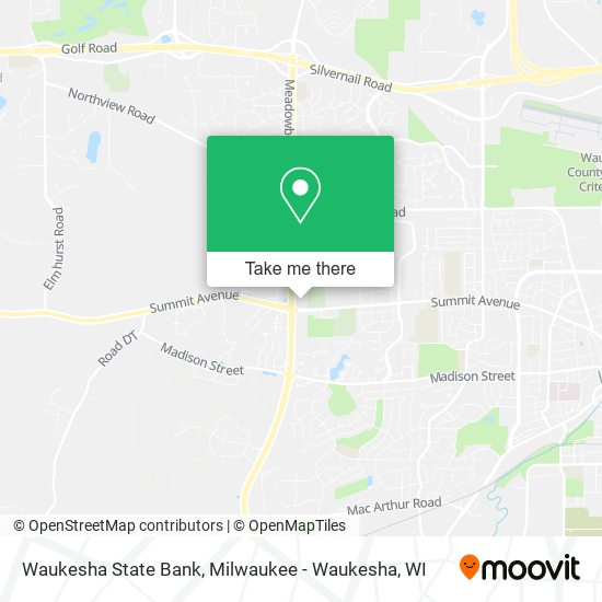 Waukesha State Bank map
