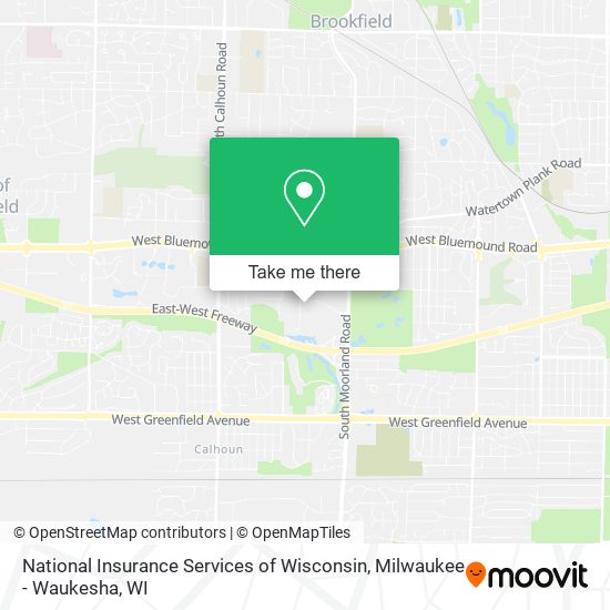 National Insurance Services of Wisconsin map