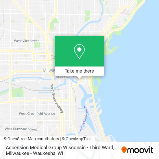 Ascension Medical Group Wisconsin - Third Ward map
