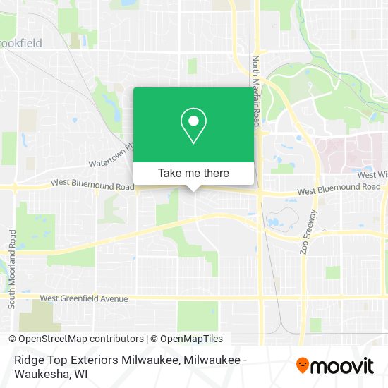 Ridge Top Exteriors Milwaukee map