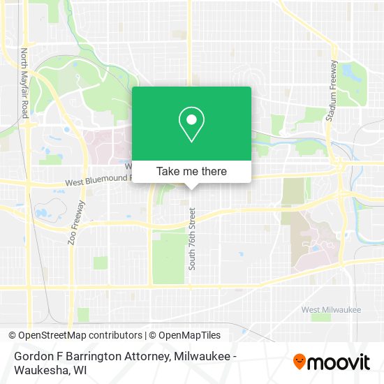 Gordon F Barrington Attorney map
